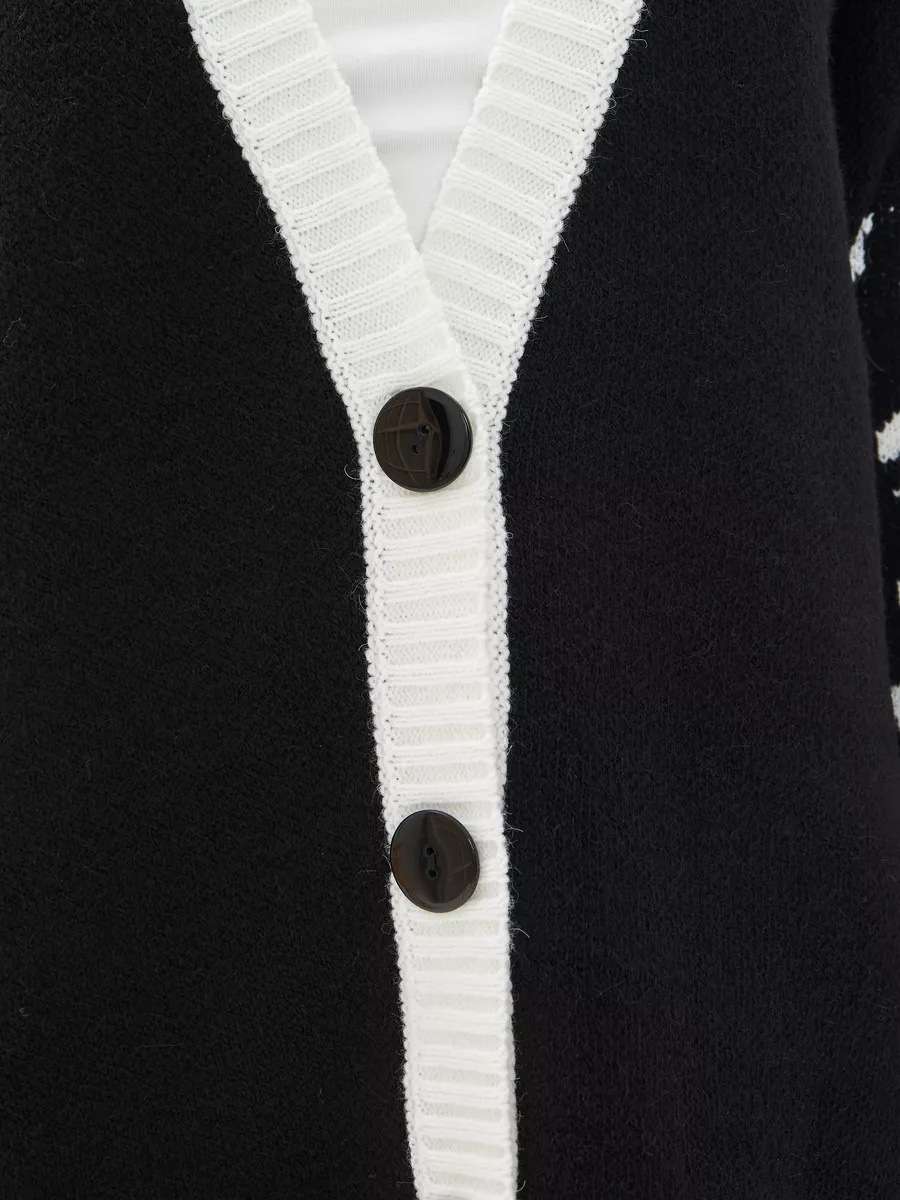 Leopard Print Cardigan with  Detail image 4