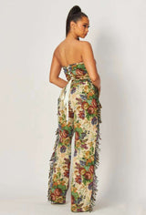 Vintage Bloom Tapestry Top and Pants Set image 3