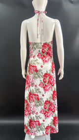 Rose-Print Halter Maxi Dress image 5