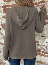 Drawstring V-neck Casual Pullover Hoodie image 6