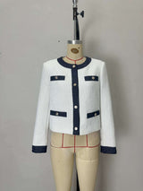 Tweed Jacket with Gold Button Details image 4