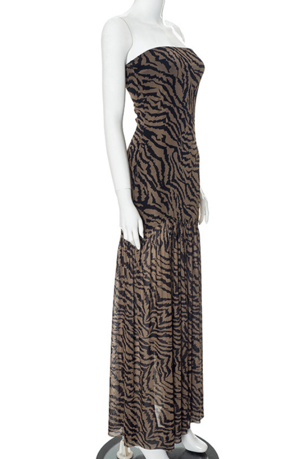 Enchanting Evening Tiger-Print Maxi Dress image 7