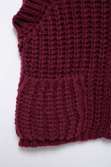 Knitted Sleeveless Cardigan Sweater image 3
