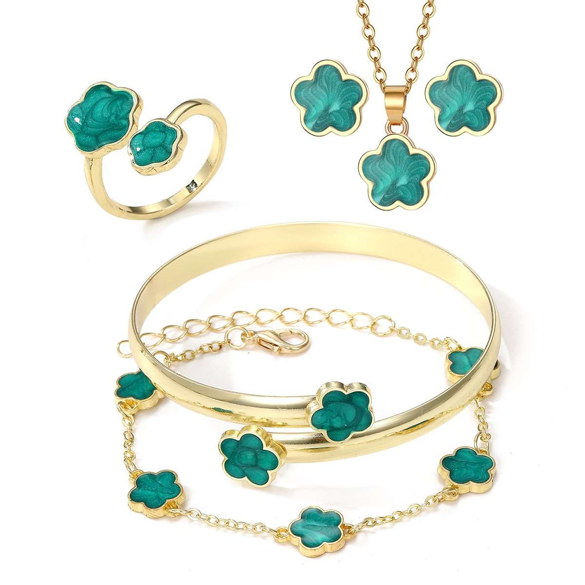 6 Pieces Trendy Womens Chain Set image 1