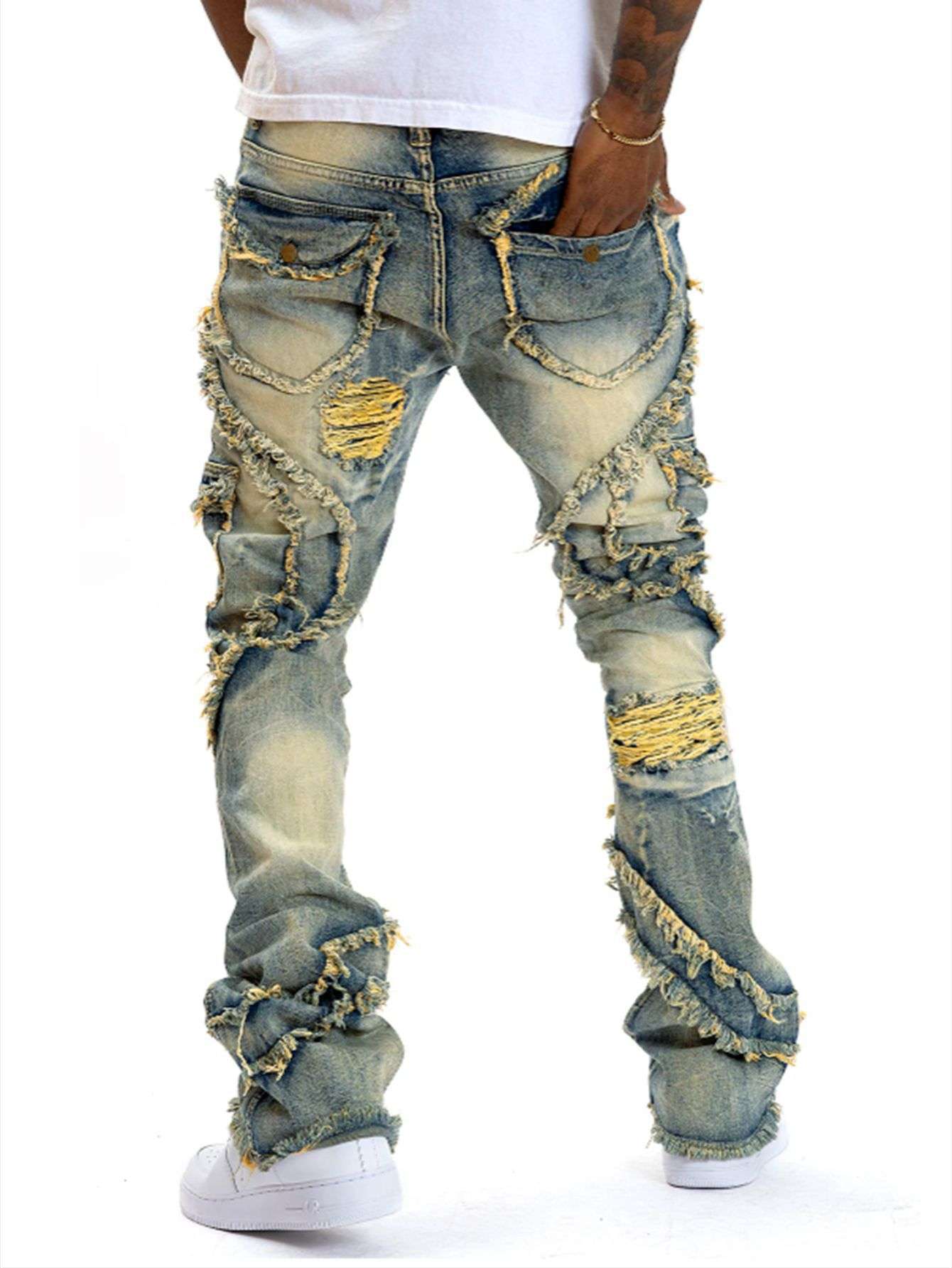 Stacked Vintage Jeans image 2