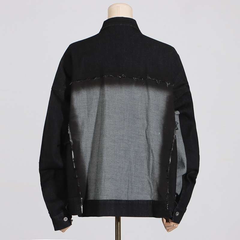 Deconstructed denim jacket image 8