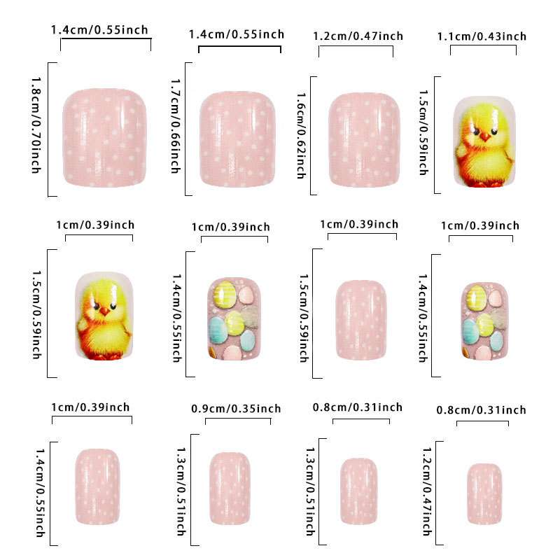 Cute Easter Egg and Chick Nail Art Set image 3