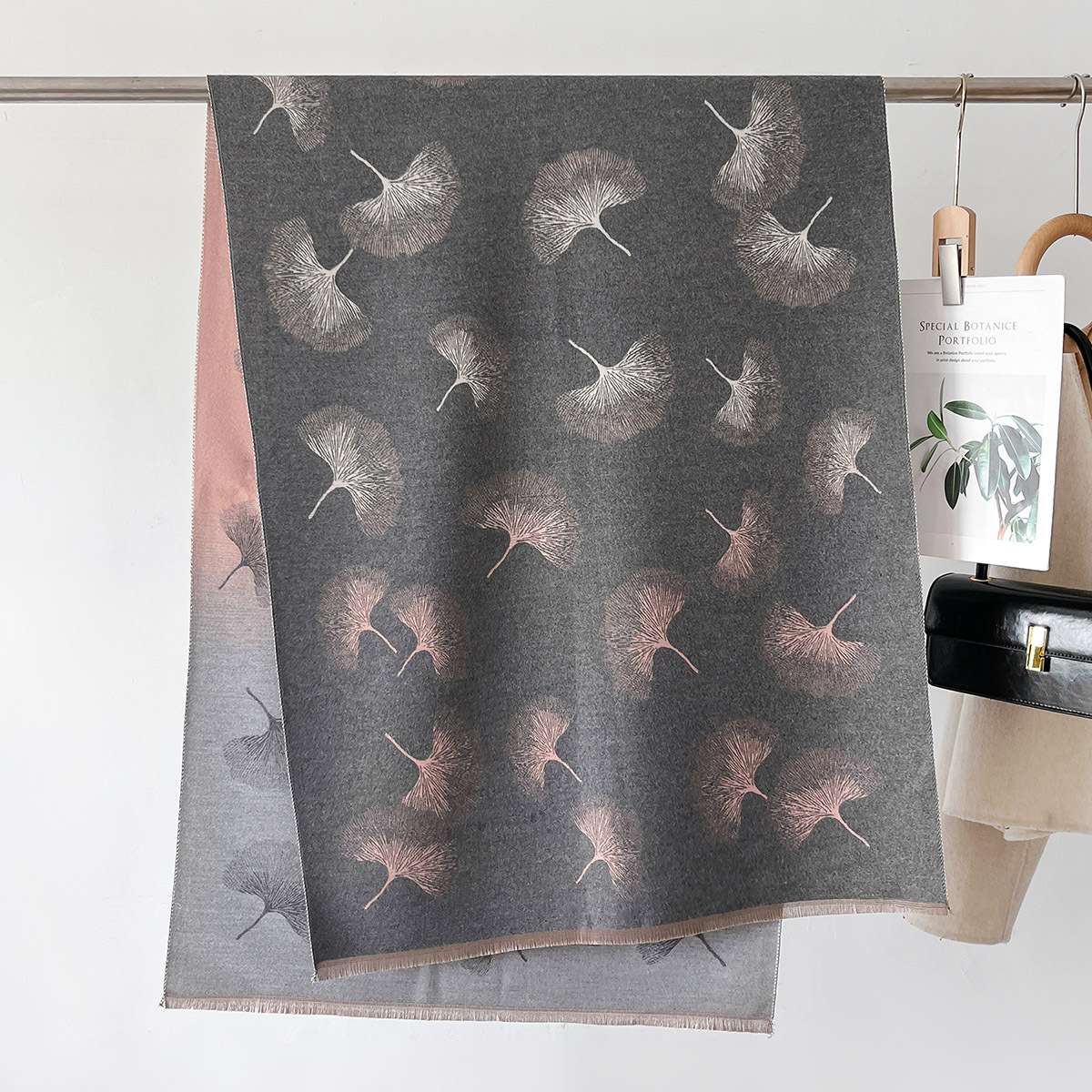 Print Shawl Wrap Poncho Warm Scarf image 7