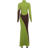 Color-Block Long Sleeve Maxi Dress image 4