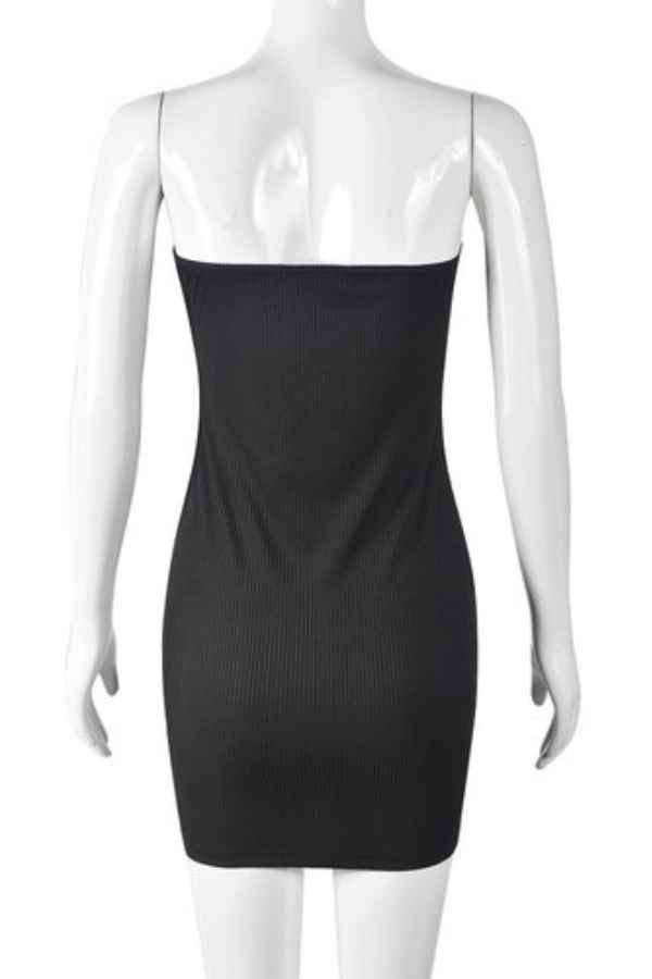 Sexy Off Shoulder Rhinestone Heart Front Mini Dress image 6