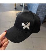 Elegant Cap with Butterfly Embellishment