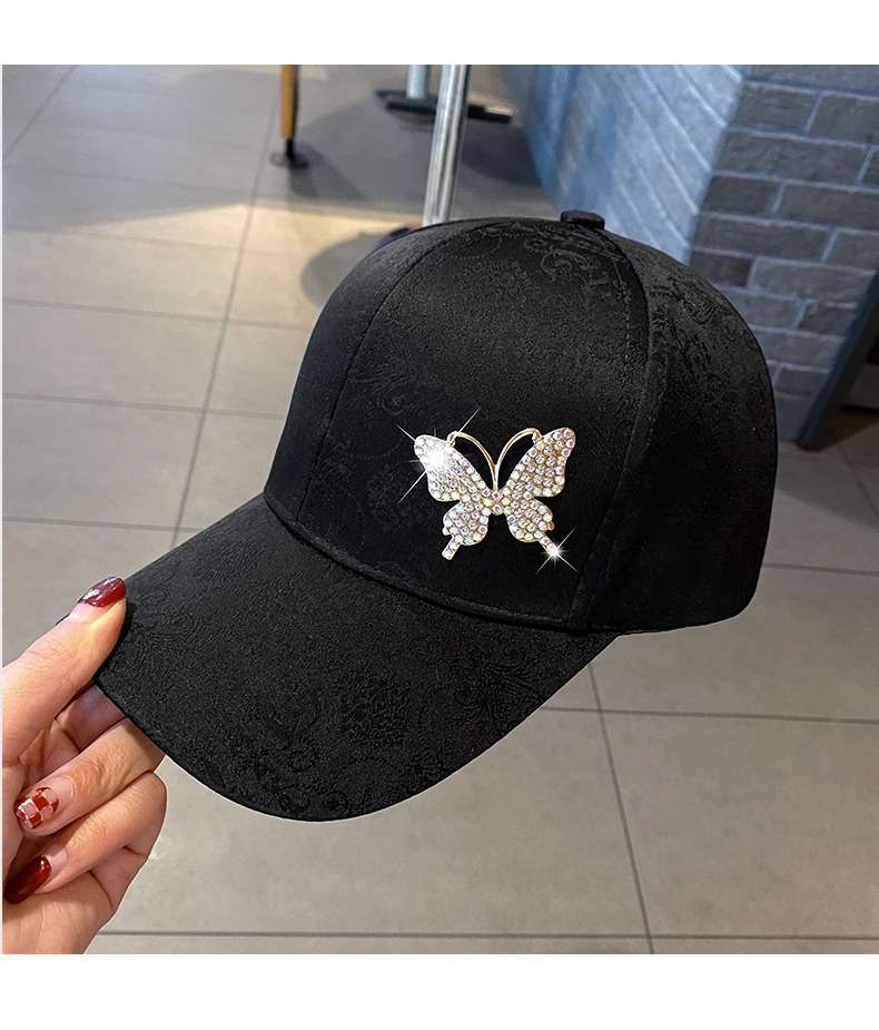 Elegant Cap with Butterfly Embellishment