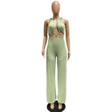 Halter Cut-Out Wide-Leg Jumpsuit image 4