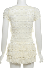 Jacquard Lace Tiered Skirt and Crop Top Set image 5
