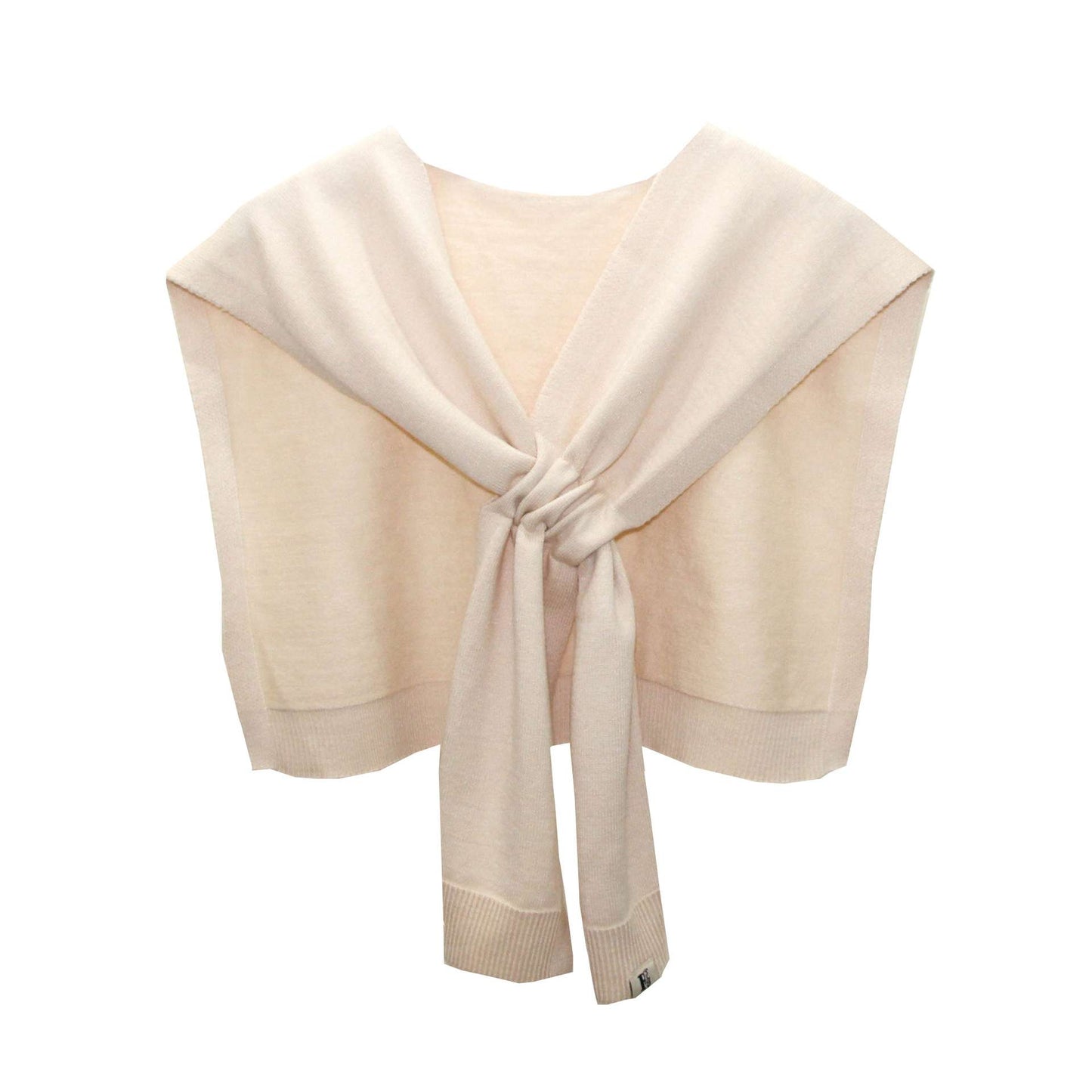 Solid Korean Knit Shawl Autumn Winter - Champagne Beige image