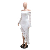 Lace Off-Shoulder Asymmetrical Dress image 4