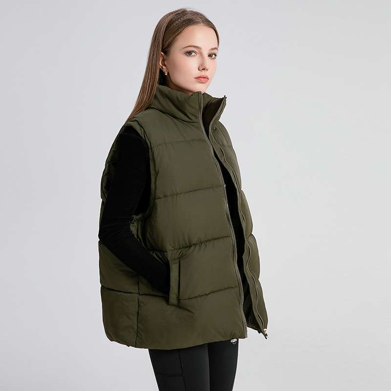 Casual On the Go Puffer Vest - M, Army Green image