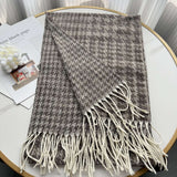 Winter Fashion Luxury Shawl Tassel Wrap - Free Size, Potting Soil Brown image