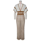 Monochrome Harmony Crochet Top and Skirt Set image 5