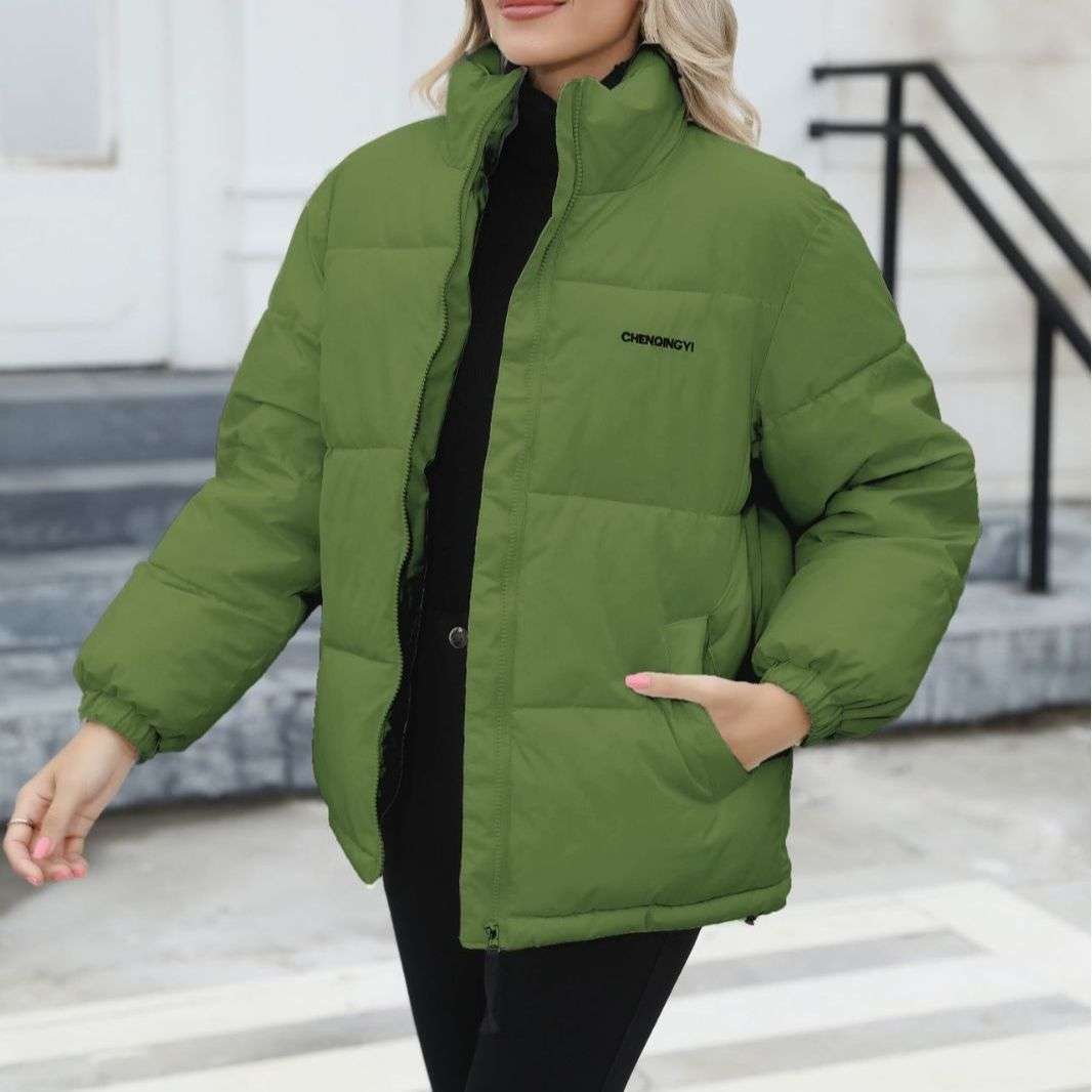 Wimter Casual Solid Puffer Jacket - L, Green image
