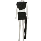 Two-Piece Asymmetrical Crop Top & Mini Skirt image 6