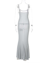 Elegant Glitter Maxi Dress with Mermaid Hem image 4