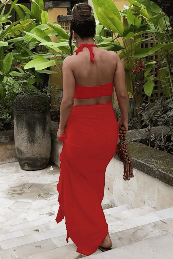 Scarlet Sands Halter Two-Piece Set image 3