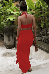 Scarlet Sands Halter Two-Piece Set image 3