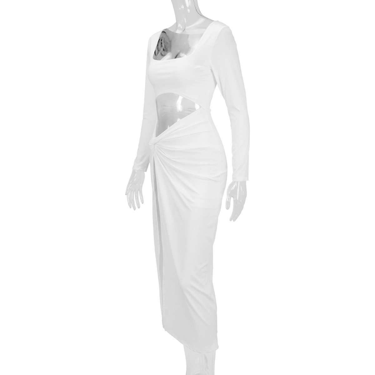 Cutout Twist Front Slit Maxi Dress image 5