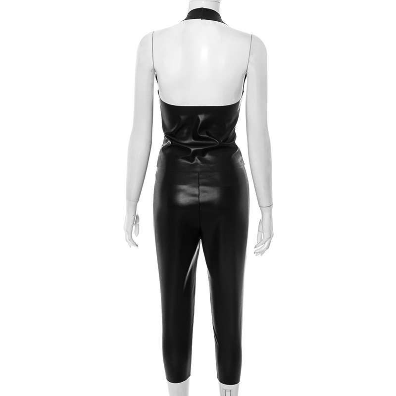 Sleek Black Fitted top & Leggings image 3