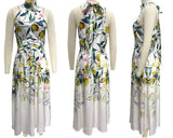 Halter Neck Floral Midi Dress image 5