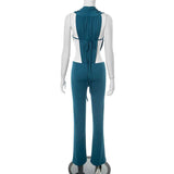 Cut-Out Deep V Neck Top & Pants image 5