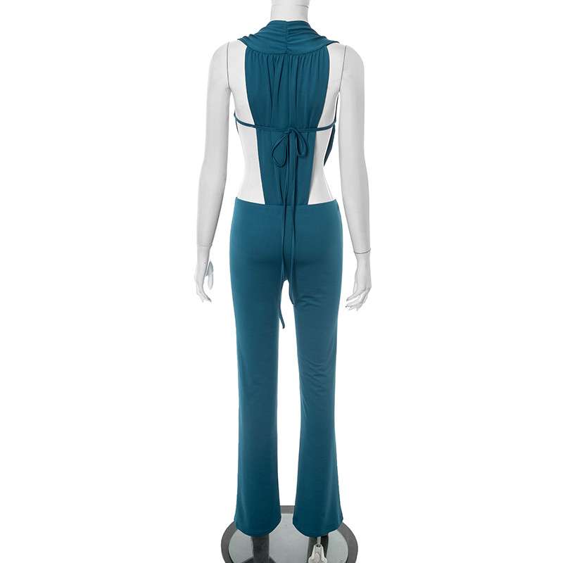 Cut-Out Deep V Neck Top & Pants image 5