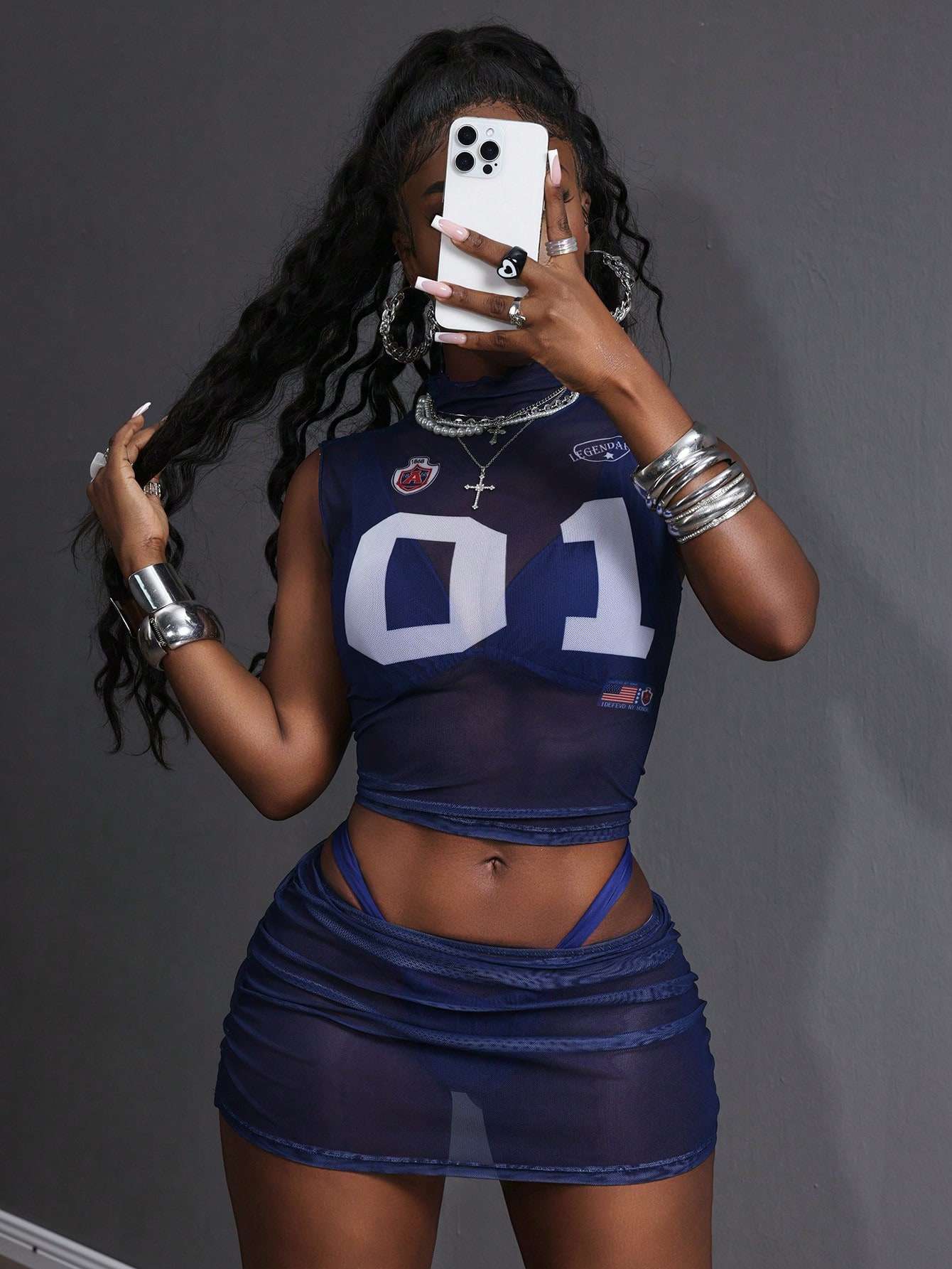 Sports Crop Top and Mini Skirt Set image 3