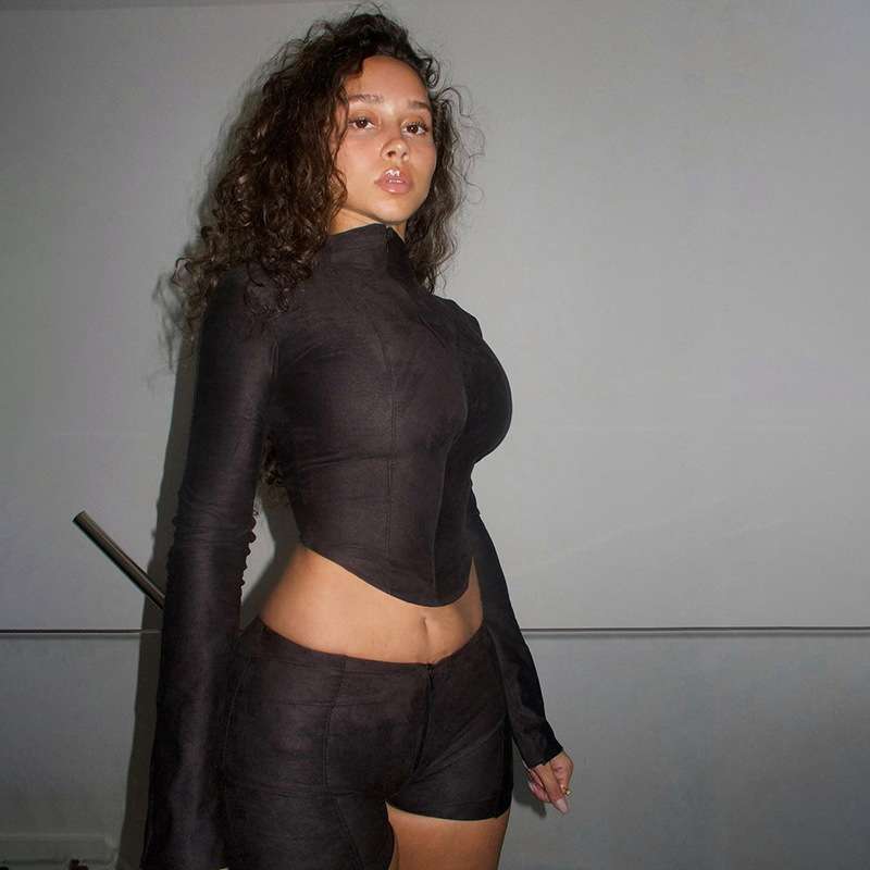 Velour Envy Top and Shorts Set image 0