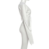 Structured Crop Jacket with Wrap Tie Detail image 4