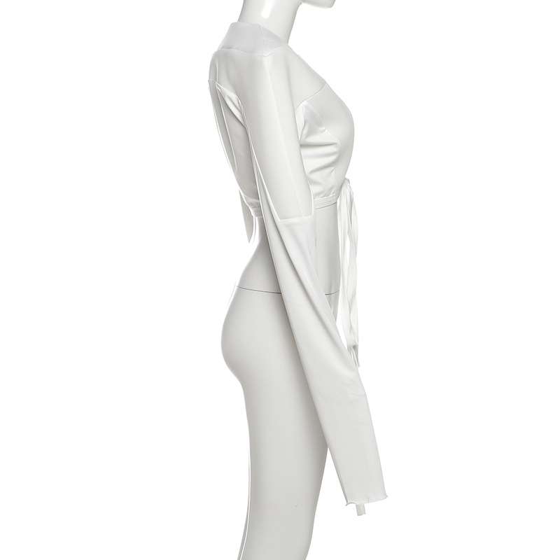 Structured Crop Jacket with Wrap Tie Detail image 4