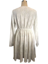 Elegant Solid Lace Patchwork Long Sleeve Mini Dress image 4