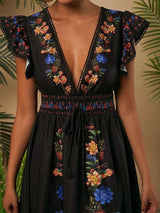 Bohemian pattern Floral Maxi Dress image 5