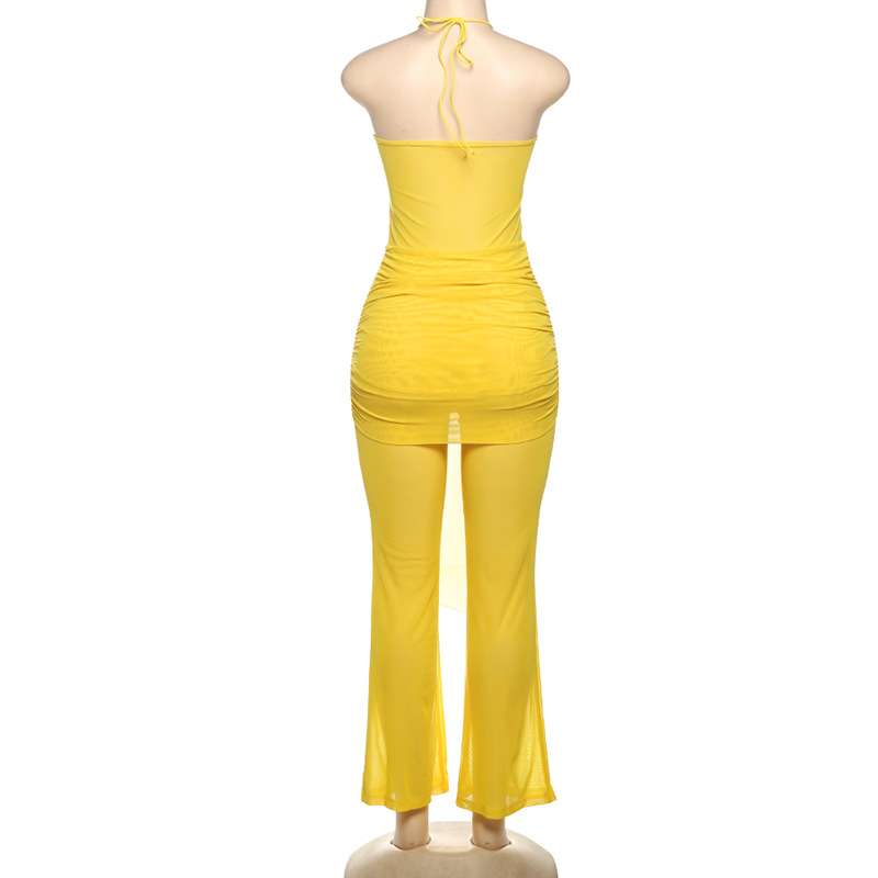 Cut-Out Halter & Sheer Maxi Dress image 6