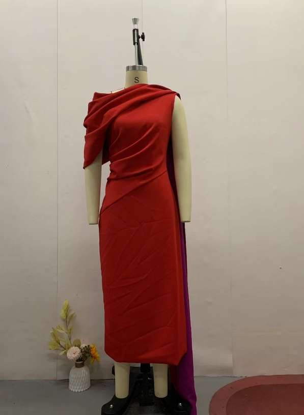 Elegant Draped Evening Gown image 3