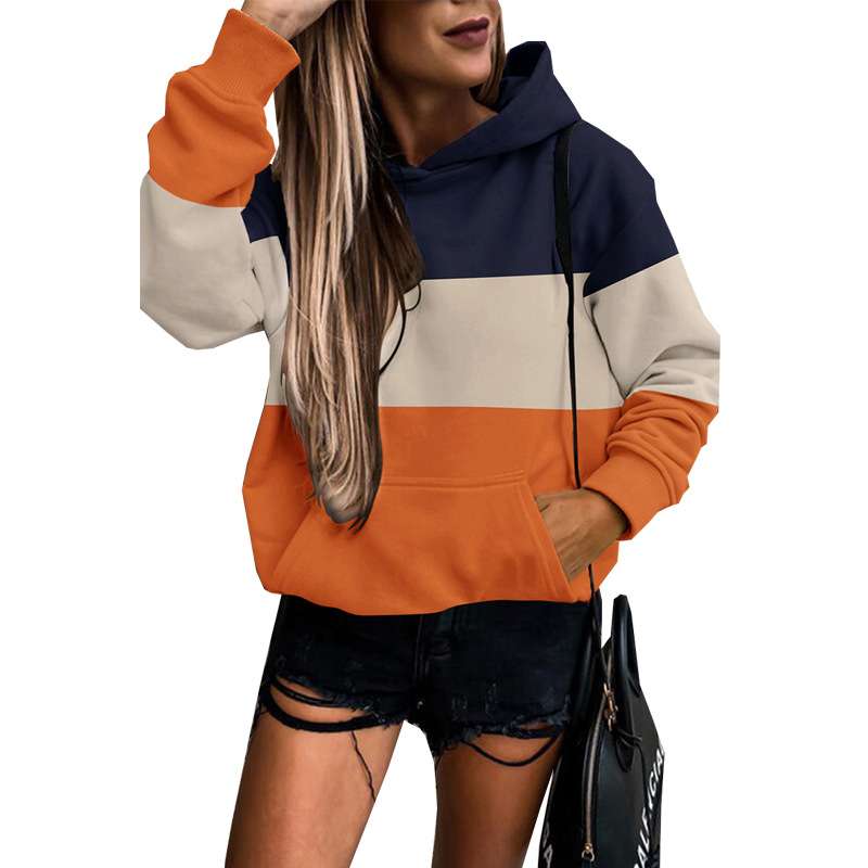 Urban Stripes Hoodie - M, Orange image