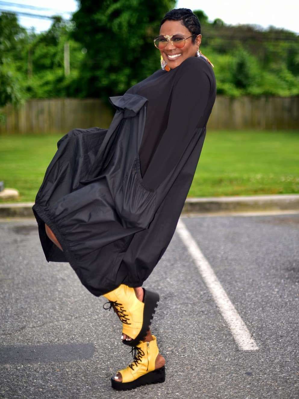 Short Sleeves Loose Patchwork Dress image 2