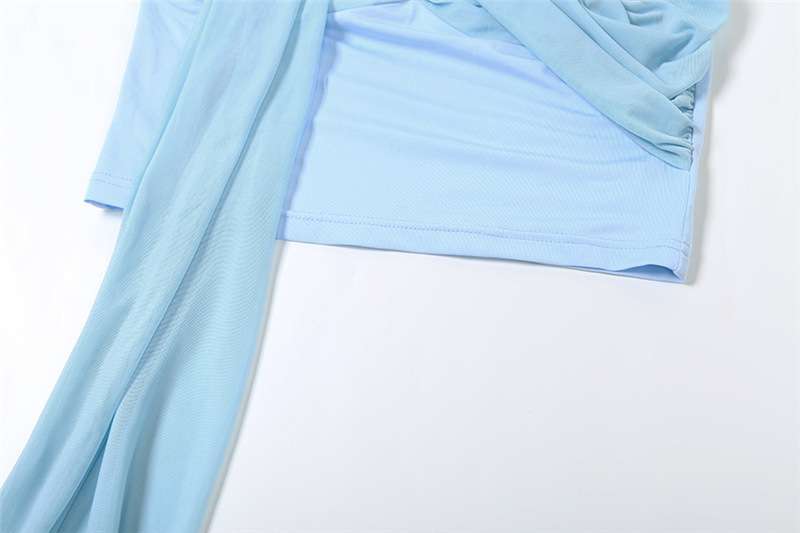 Asymmetrical Tank Top with Draped Scarf image 5