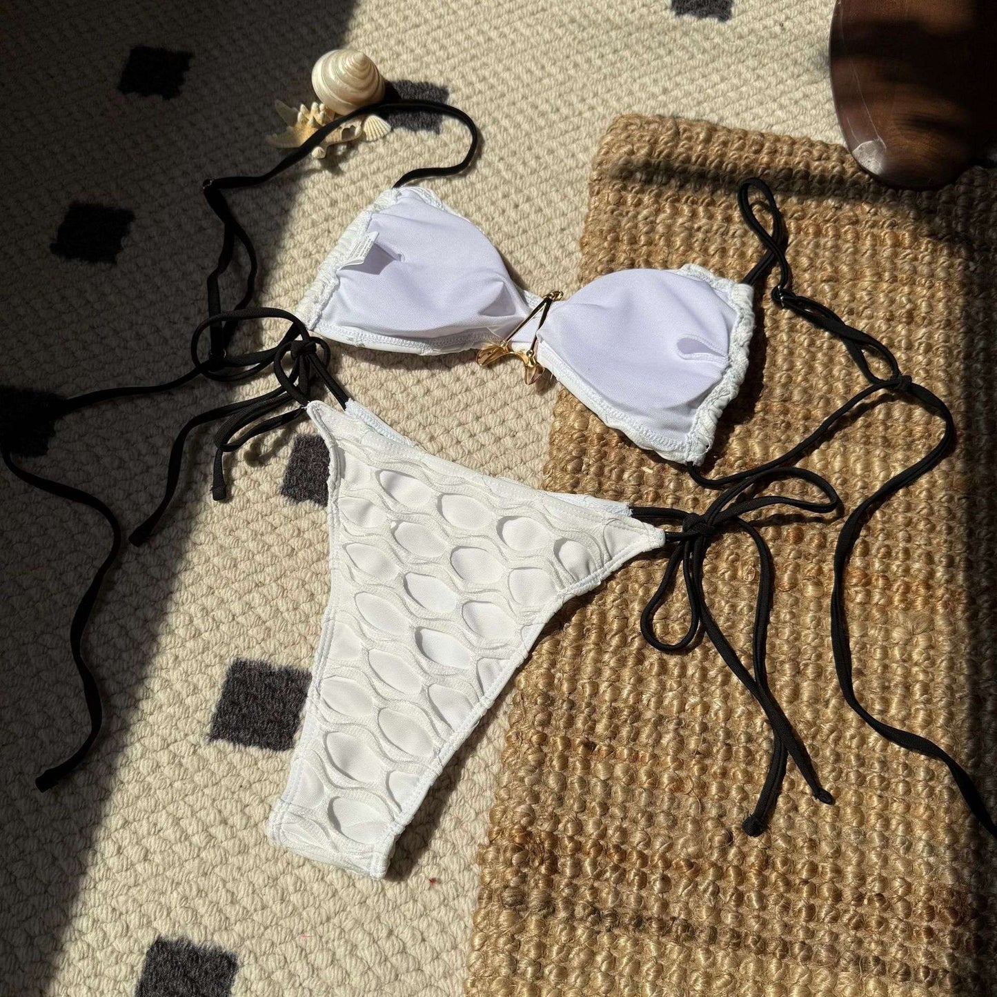 Textured Tie-Side Bikini image 4