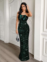Sparkling Evening Gown - M, Green image