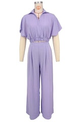 Cropped Top with Wide-Leg Pants Set image 4