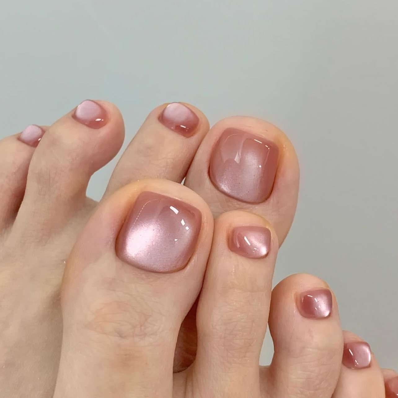 Cat Eye Effect Pedicure Nail Polish - Free Size, Pink image