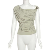 Elegant Draped Sleeveless Top image 6