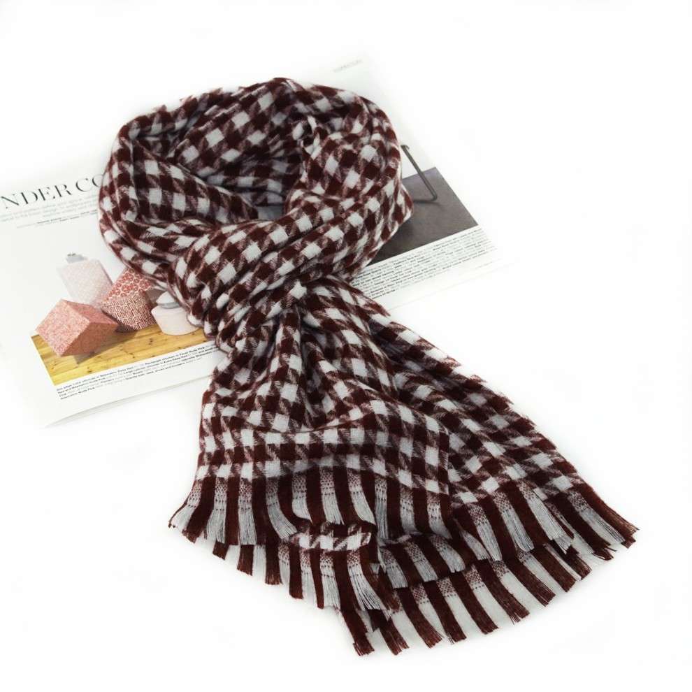 Warm Winter Muffler/Scarf - Free Size, Multi Brown image